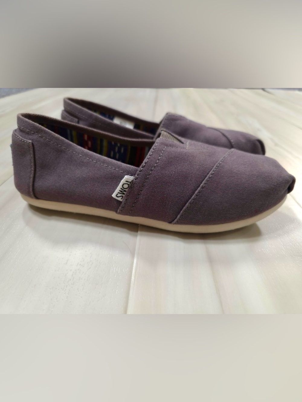 TOMS Canvas Slip-On Shoes in grey